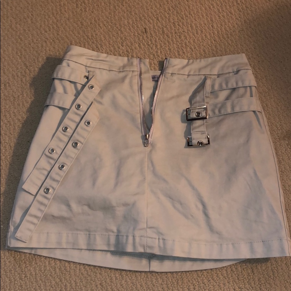 Carmar Denim Khaki Skirt With Shorts Underneath